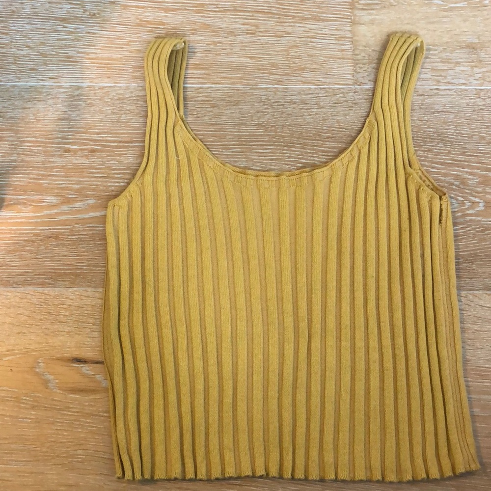 Yellow knit top
